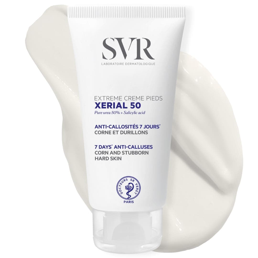 XERIAL 50 Extreme - Urea Cream for Cracked Heels and Severly Dry Skin Prone to Corns and Calluses. Eliminates Dead Cells + Roughness. 24hr Hydration. Salicylic Acid + Glycerol, 50ml
