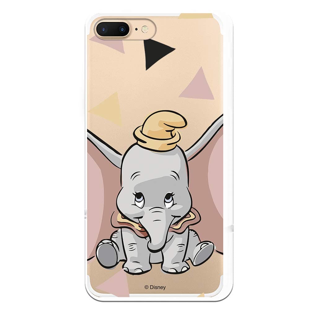 iPhone 7 Plus Case - iPhone 8 Plus Official Dumbo Dumbo Dumbo Silhouette Clear Protect Your Phone Case for Apple Flexible Silicone Officially Licensed by Disney