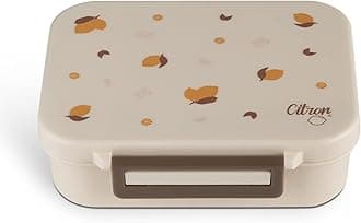 Citron- Tritan Snackbox with 3 Compartments for Kids | Leak-Proof and BPA Free- Lemon