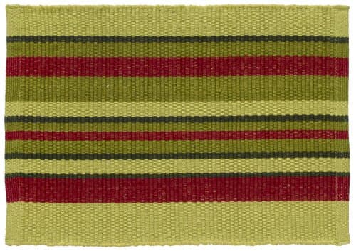 Extra Weave USA holiday cottage red and green stripe placemat