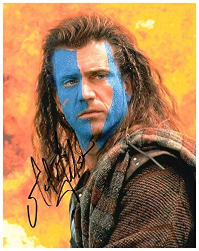 Photo Mel Gibson - Braveheart Autograph Signed 8 x 10
