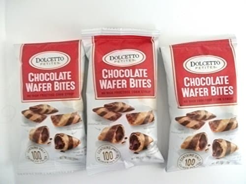 Dolcetto Petites Chocolate Wafer Bites (Pack of Three) Each .7 0z (20g)