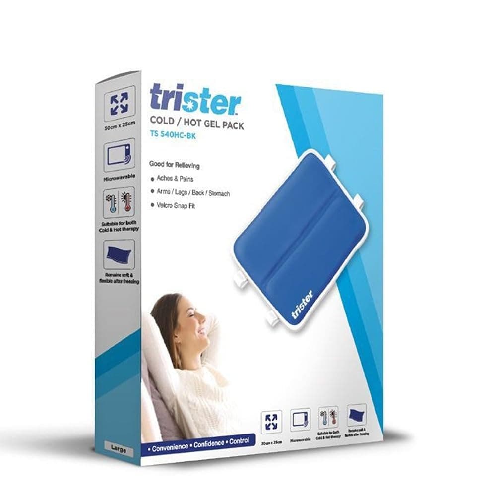 Hot/Cold Gel Pack Large TS-515HC-L - Microwavable & Freezable Reusable Pain Relief - 30x25cm - Flexible for Fever, Migraines, Sports Injuries