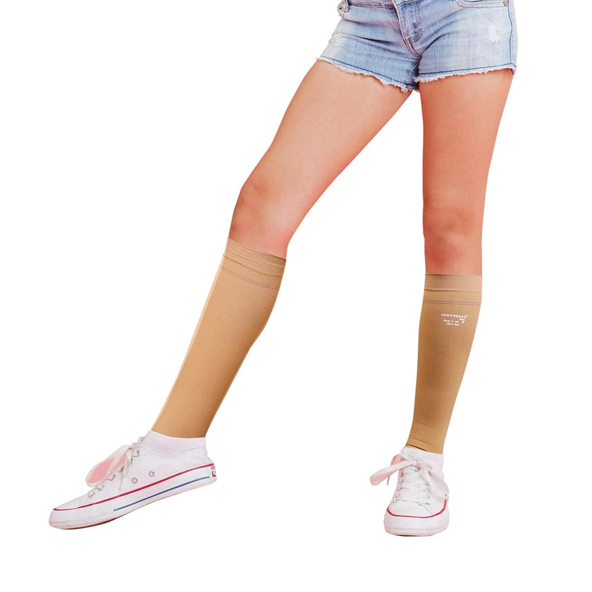 Comprezon Classic Lycra Medical Compression Stockings | Class 2 Compression | Below Knee | Pain Relief & Swelling Reduction | For Men and Women | Varicose Veins Stockings