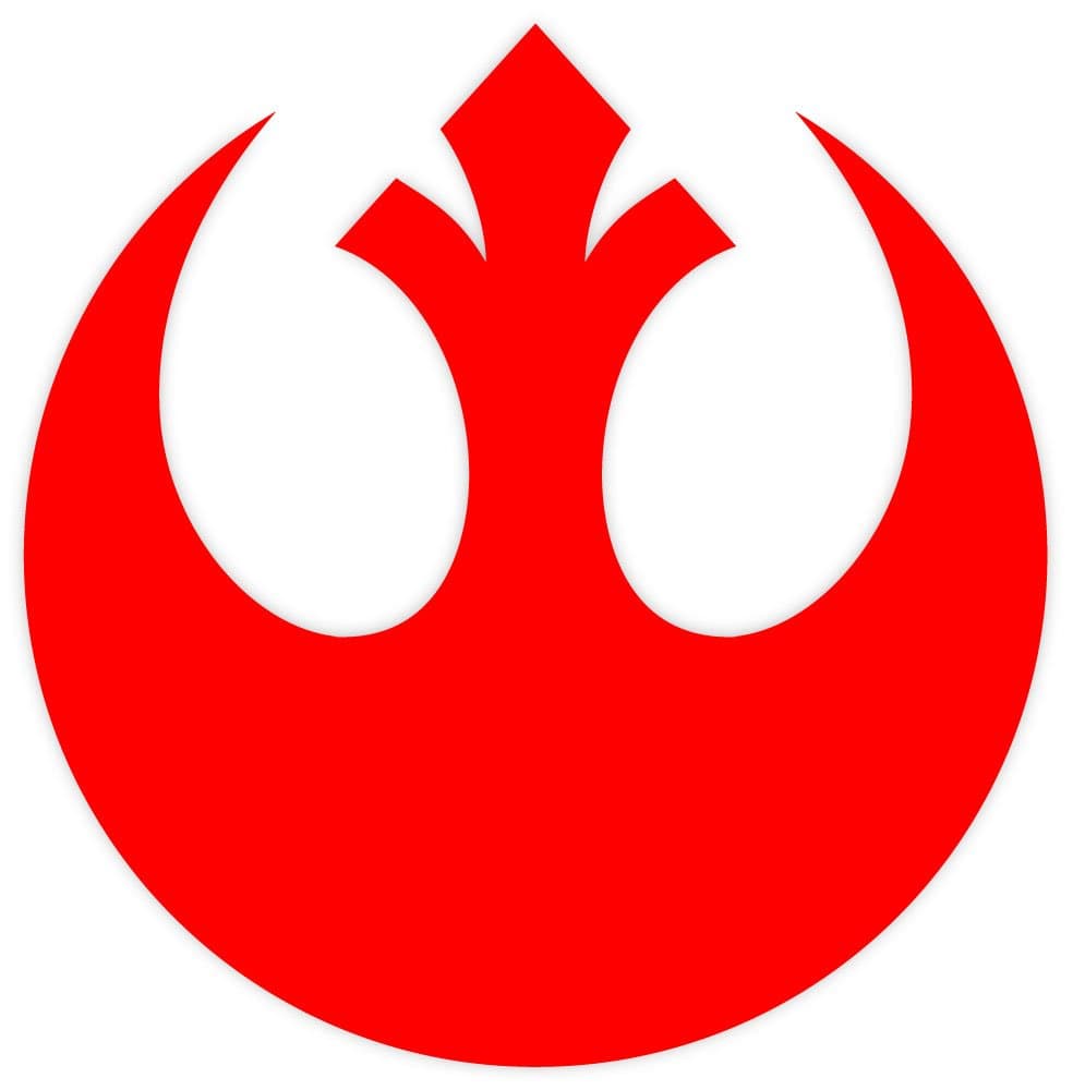 REBEL ALLIANCE red sticker decal 4" x 4"