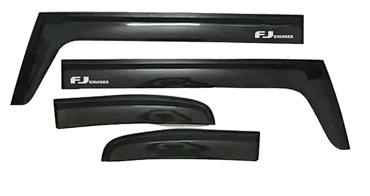 For Toyota FJ Cruiser 2007-2019, Plastic Exterior Visor Vent Shades Window Sun Rain Guard Deflector 4pcs