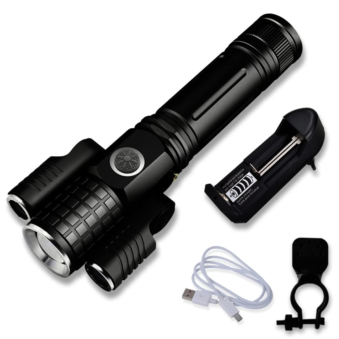 Voroly Aluminium LED Tactical Torch, Black