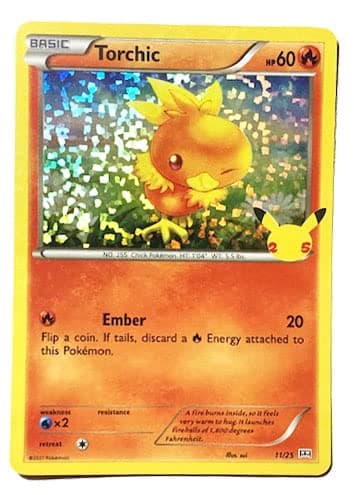Pokemon - Torchic 11/25 - McDonalds Promo - 25th Anniversary - Holo Foil