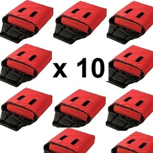 Set of 10 Italinox Insulated Pizza Delivery Bag, Polyester, Each Bag 19" x 17" x 5"