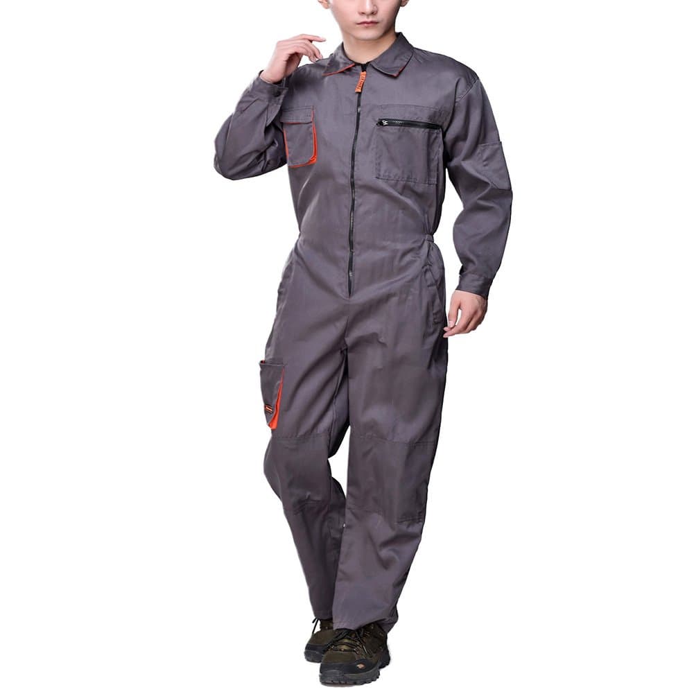 Aolamegs Men's Long Sleeve Coveralls for Welder Car Repair Uniforms US L