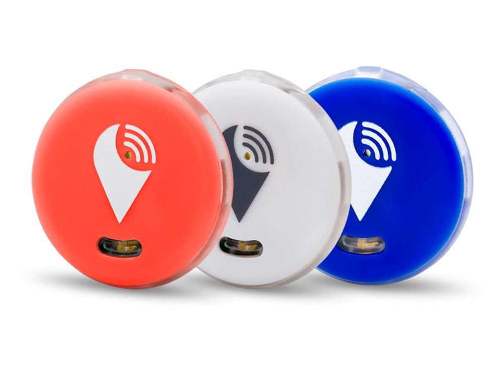 TrackR 3 Pack Pixel Red White Blue, Item Tracker iOS/Android/Alexa Skill