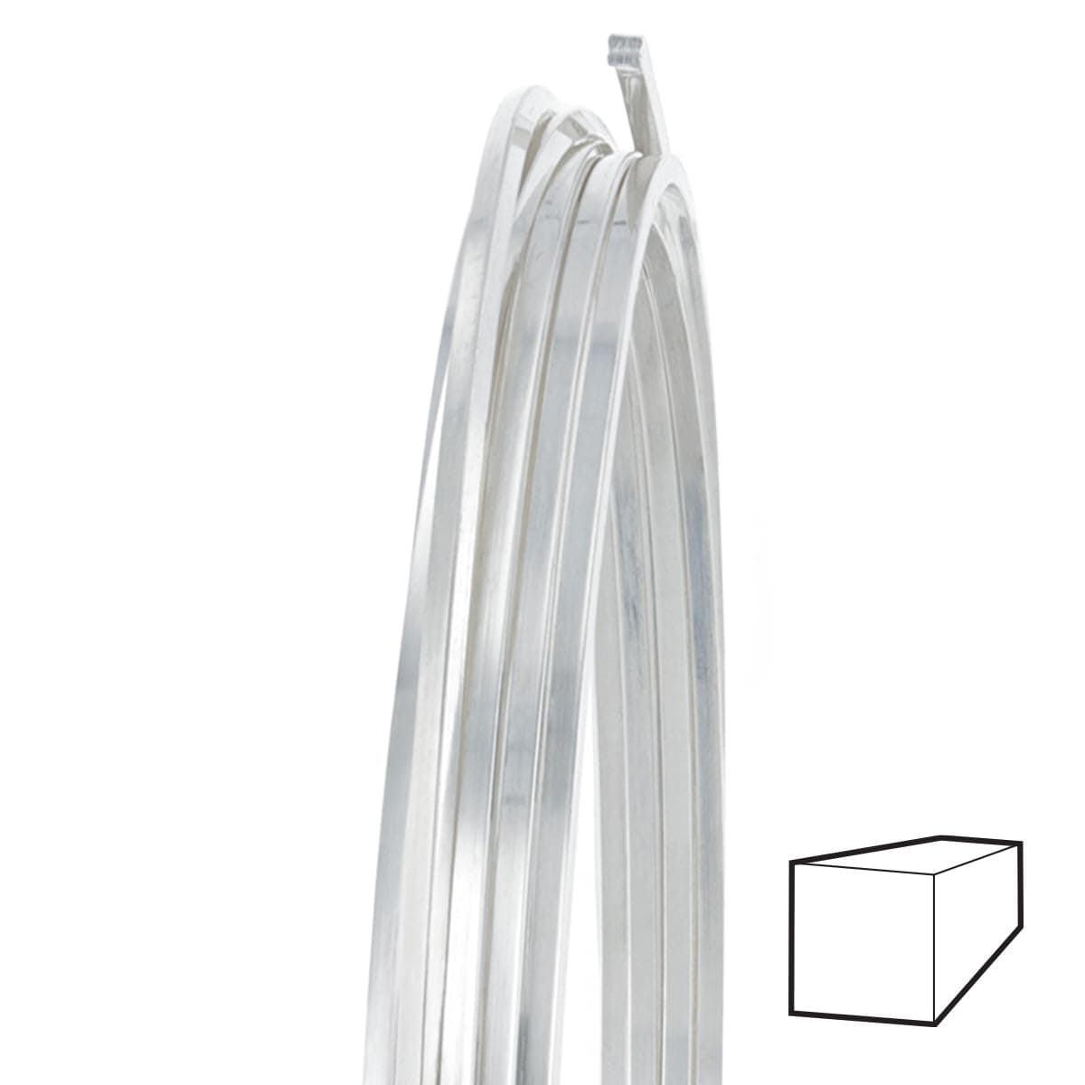 WireJewelry 20 Gauge Square Dead Soft .925 Sterling Silver Wire - 5 Feet