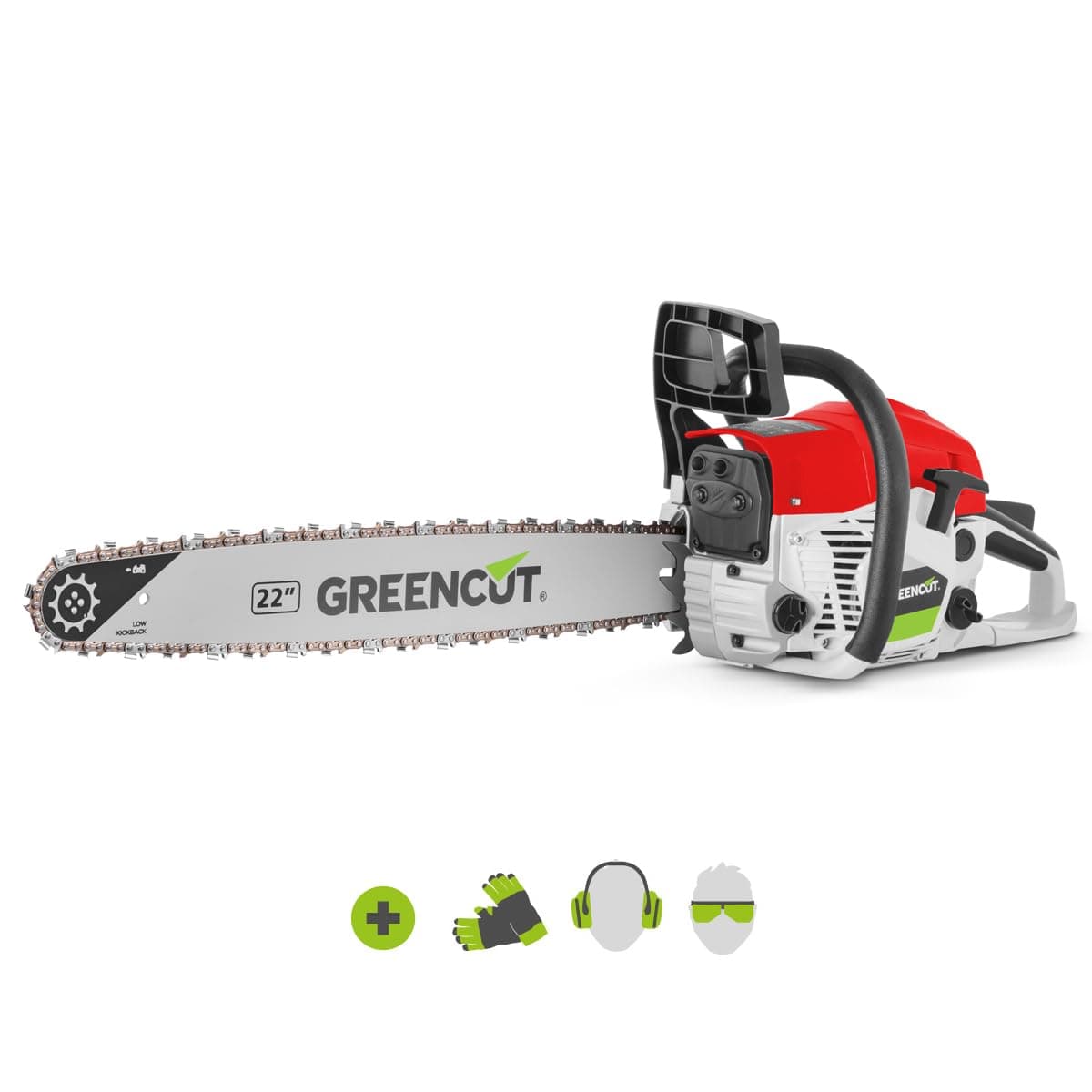 Greencut GS680X Chainsaw, 2868 W, Red, 62 CC