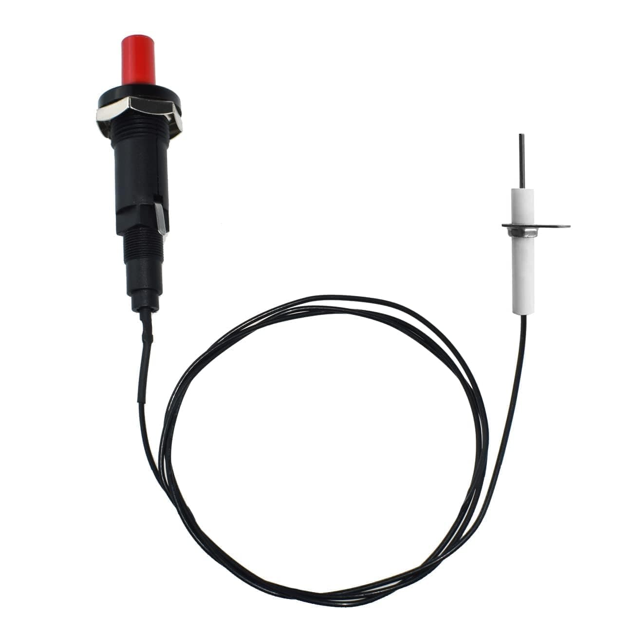 Aifeier ET Piezo Ignition Kit with Propane Push Button with Ceramic Threaded Electrode for Gas Fireplace Oven Heating Kitchen Lgniter (Pack of 1)