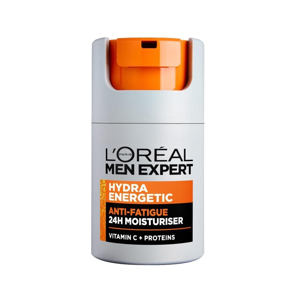 L'Oréal Men Expert Hydra Energetic Anti-Fatigue Moisturiser: 24hr Hydration for Men's Skin. Combats Dryness and Dark Circles. Fast-absorbing, Enriched with Vitamin C. 50ml