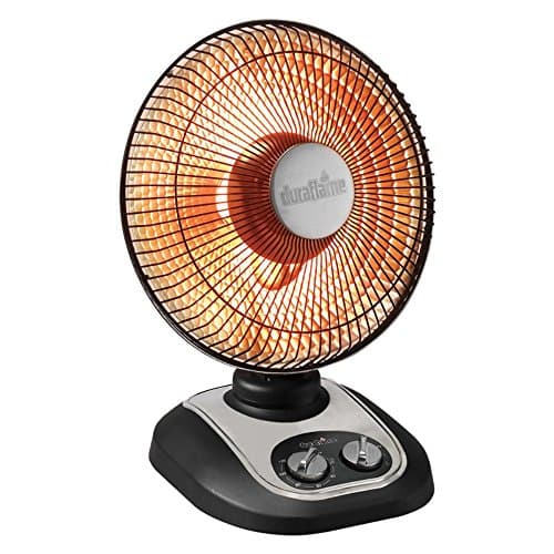 Duraflame DFH-IH-12-O Portable Electric Parabolic Oscillating Radiant Heater, Black