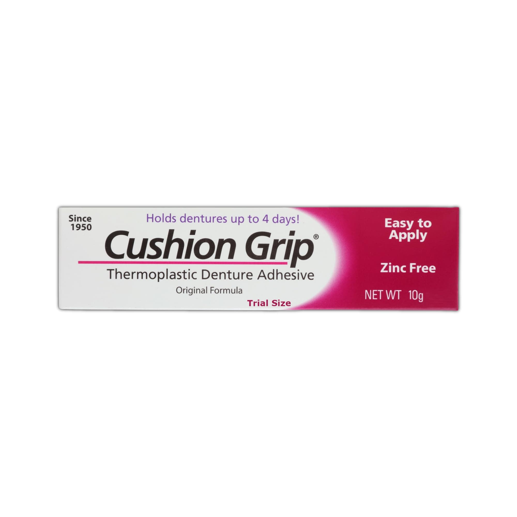 Cushion Grip 10 Gram Trial Tube - a Soft Pliable Thermoplastic for Refitting and Tightening Dentures