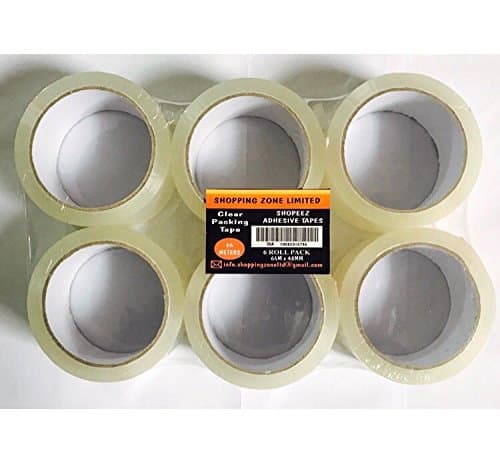 SZL Brand New 6 Rolls Clear Packaging Sellotape Tape for office school general stationary goods 48mm x 66M (6)