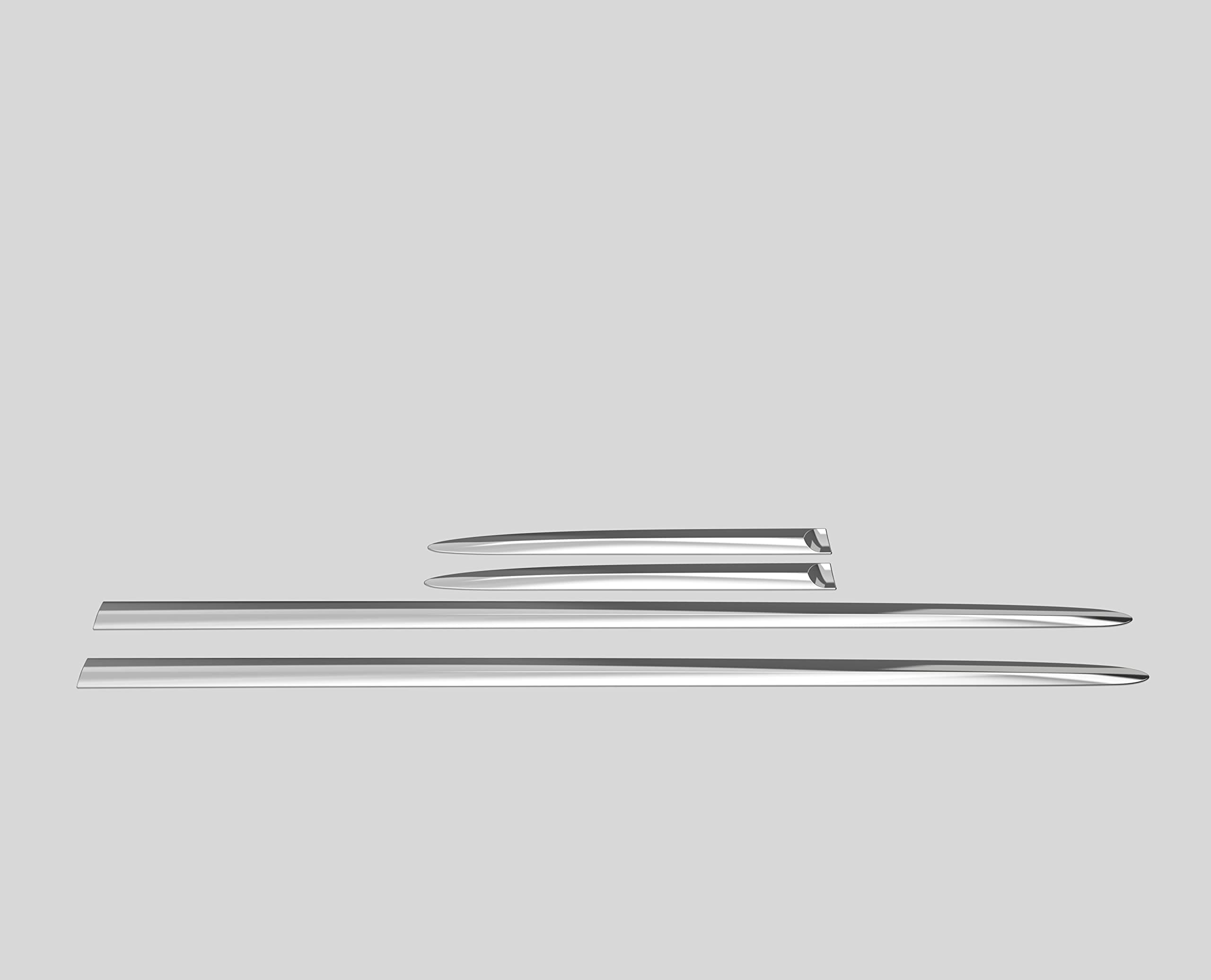 ECOTRIC Side Door Molding Trim Garnish Skirt Compatible with 2015-2020 Chevy Chevrolet Impala