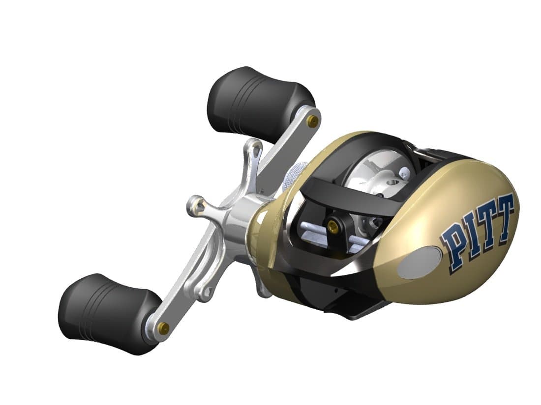 NCAA Pitt Panthers Fishing Reel, Right Handed