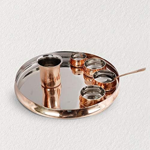 CopperCure Copper Traditional Thali Set