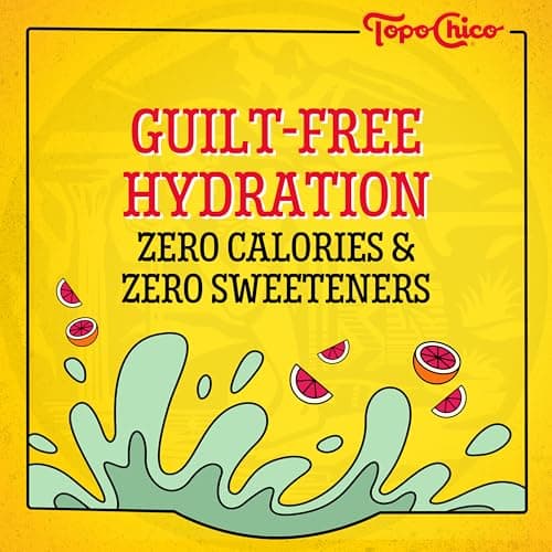 Topo Chico Sparkling Mineral Water, Grapefruit, 288 fl oz (Pack of 4)
