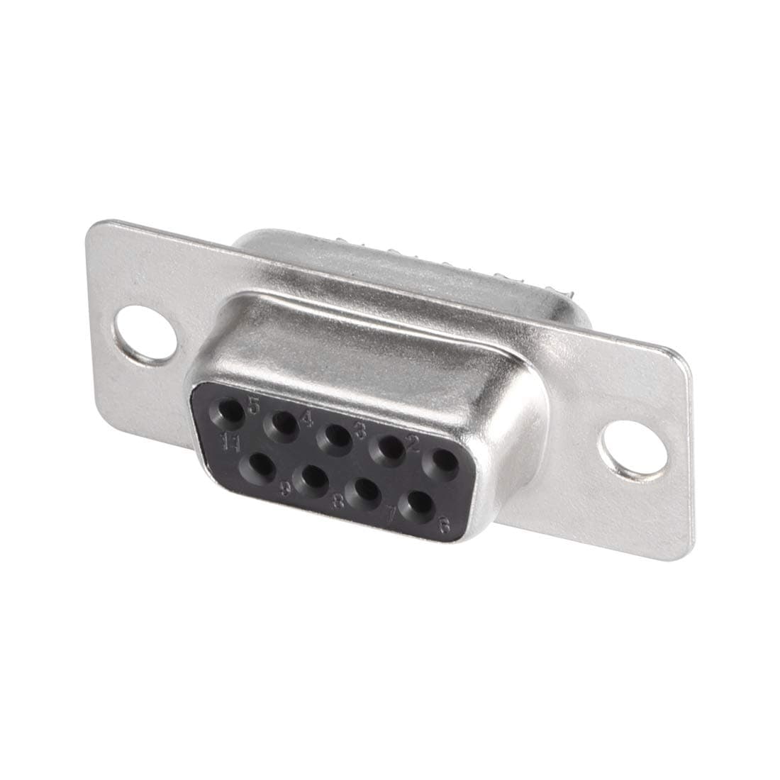 sourcing map D-sub Connector DB9 Female Socket 9-pin 2-row Port Terminal Breakout for Mechanical Equipment CNC Computers Black Pack of 20