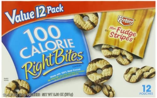 Fudge Shoppe Right Bites Mini Fudge Stripes, 12-Count Packets (Pack of 6)