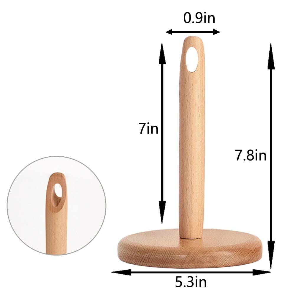 Classic Knit Wooden Spinning Yarn and Tread Holder, Keep Your Knitting Knot Free！19.8 x13.5 x2.6cm