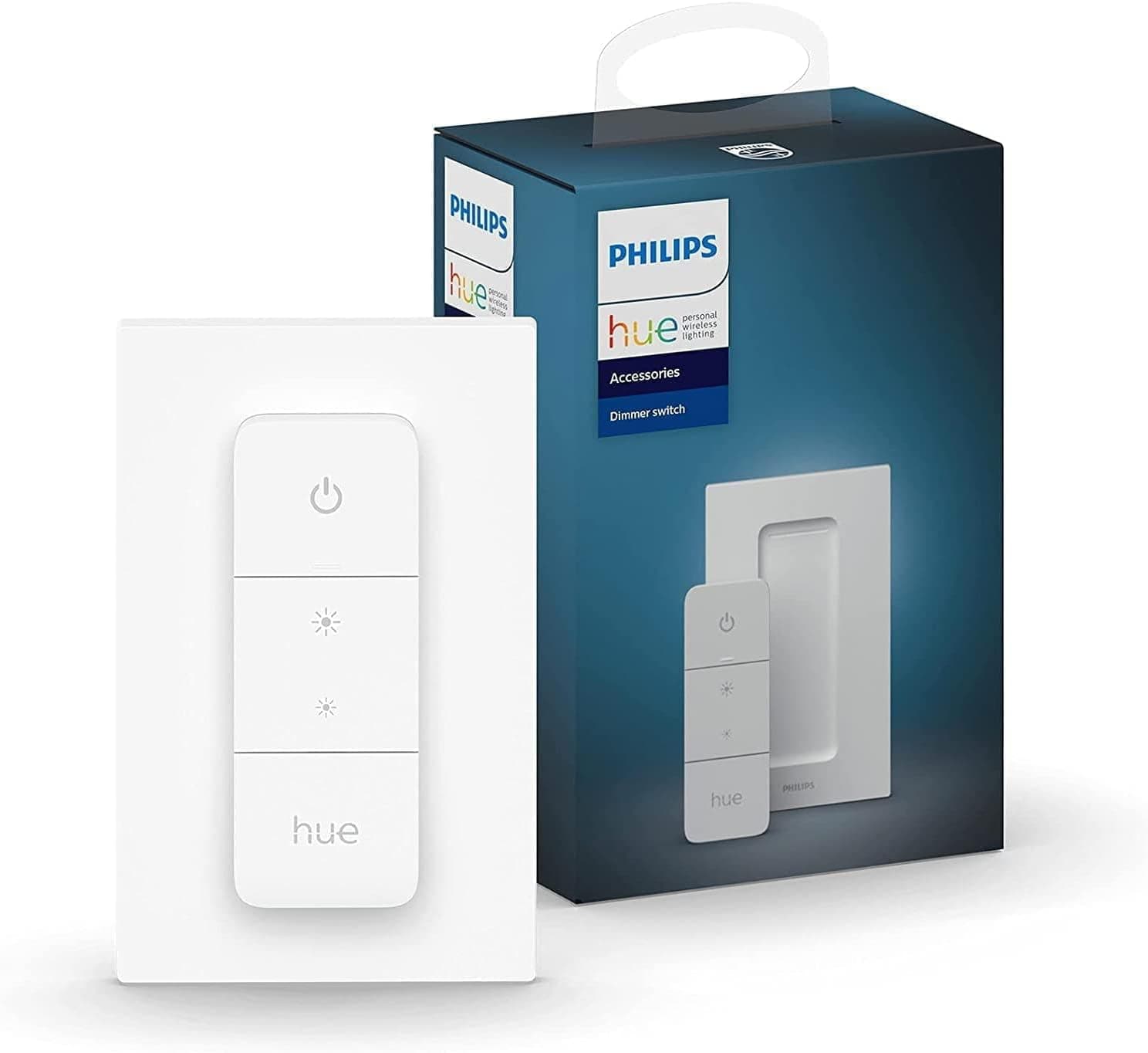 Dimmer Switch Latest Model Wireless Smart Light Controller (Battery Powered, Wall Mount/Remote, Dimming & Scenes, Hue Bridge Compatible, Alexa/Google Home/Apple HomeKit) SKU 929002398607