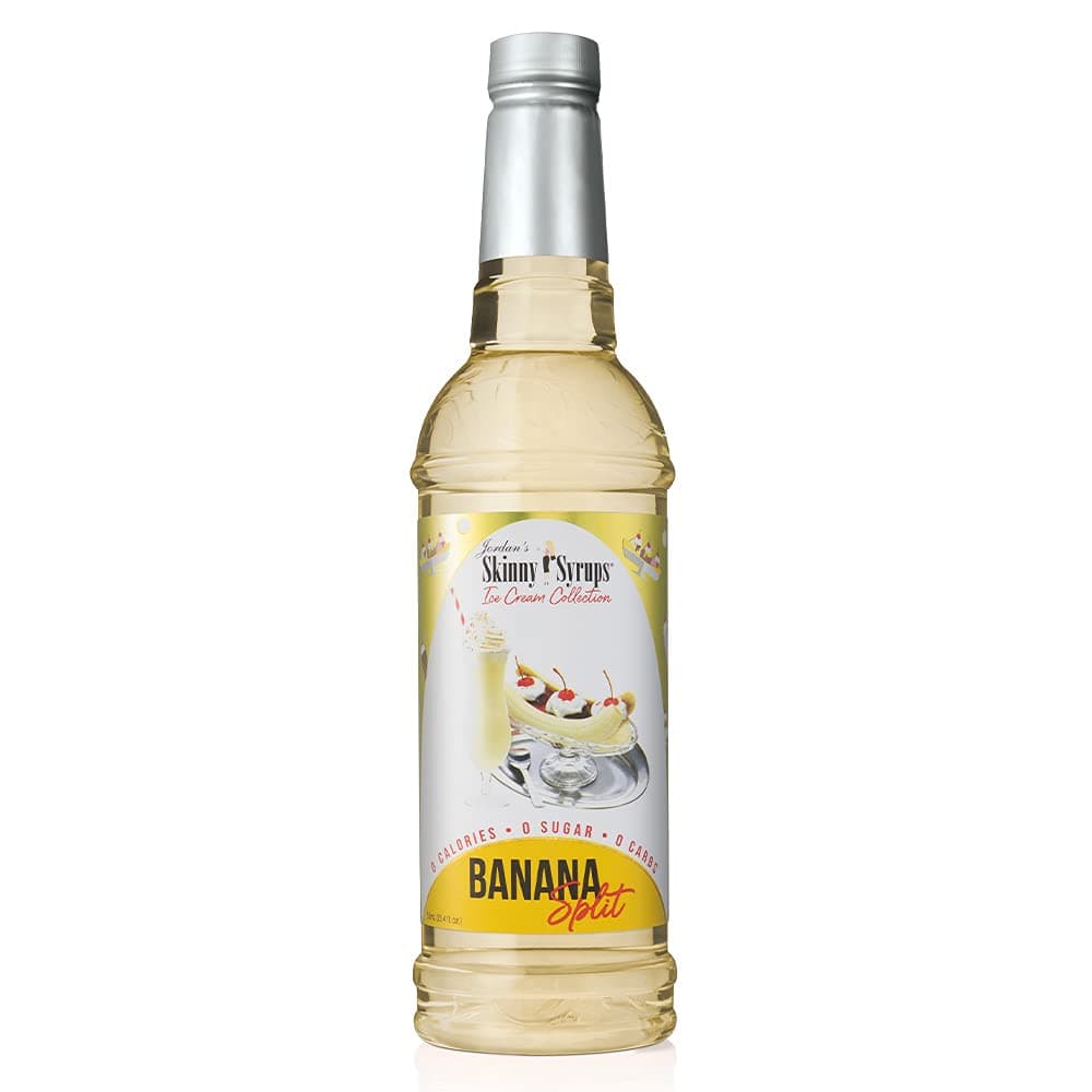 Jordan's Skinny Syrups Sugar Free Banana Split Syrup | Gluten Free | Keto | Kosher | Made in the USA