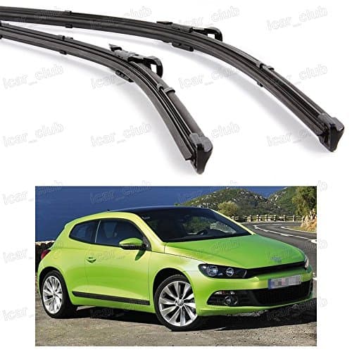 2Pcs Car Front Windshield Wiper Blade Bracketless for VW Scirocco 2009-2016
