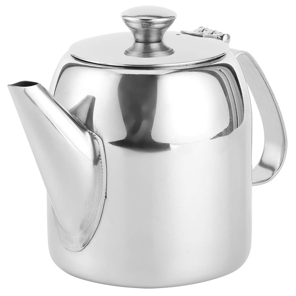 Belissy, 0.5 L Stainless Steel Teapot - Coffee Pot Teapot Stainless Steel Kettle Cold Water Jug Short Spout for Restaurants, Conference Rooms, Living Room, (20 oz)