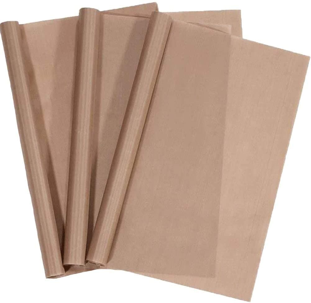 3 Pack Teflon Sheet for Heat Press Transfer Sheet Non Stick PTFE About 16 x 20" Heat Resistant Craft Mat,Protects Iron and Work Area