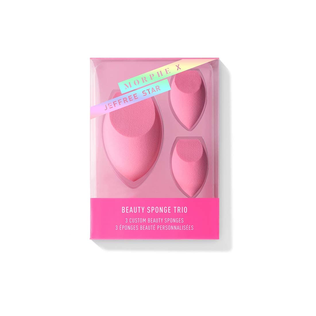 Morphe x Jeffree Star Beauty Sponge Trio - 3 Highlight & Contour Sponges - The Chiseled Edge Gives The Ultimate Control for Contouring, Highlighting, and Baking