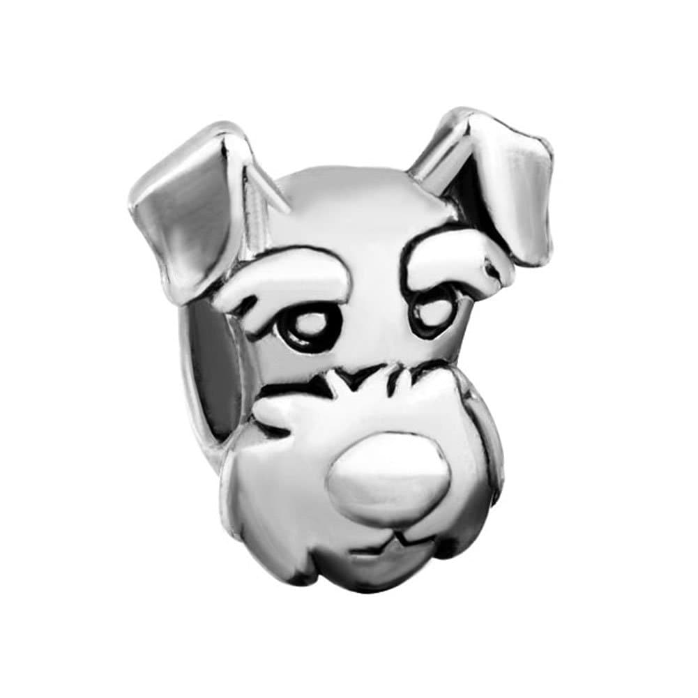 Cute Schnauzer Pet Dog Charms Compatible with Pandora Bracelets