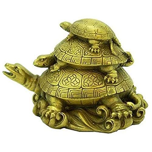 Sethi TradersSethi Traders Plastic Three Tiered Tortoises Figurine, 7.6 cm, Brown