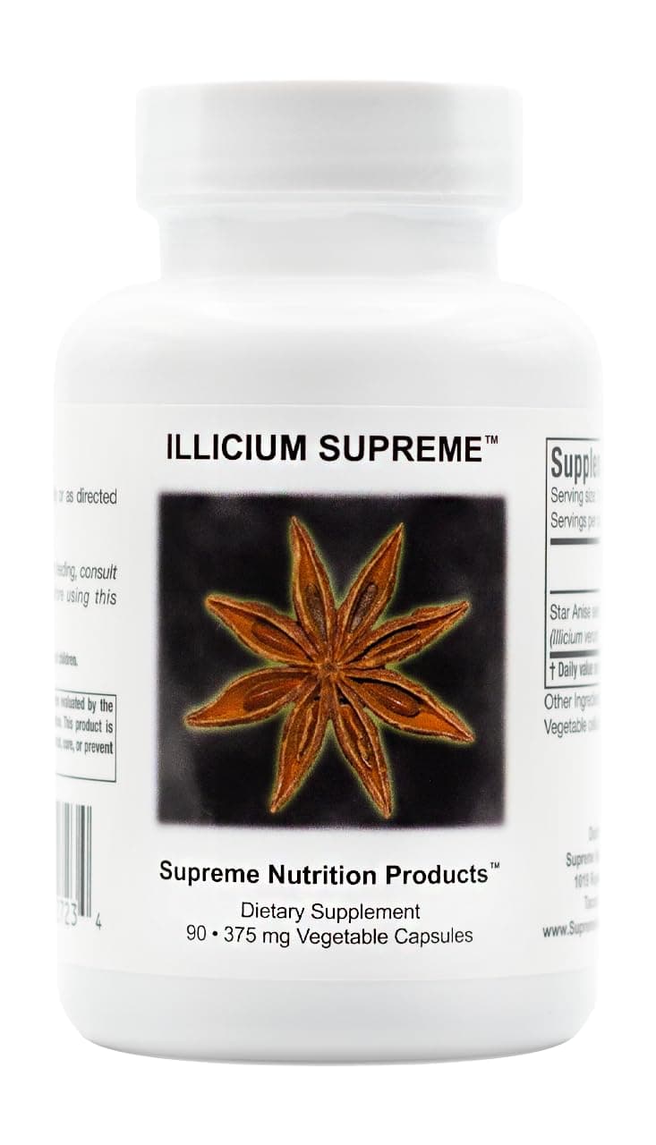 Supreme Nutrition Illicium, 90 Pure Star Anise Vegetarian Capsules