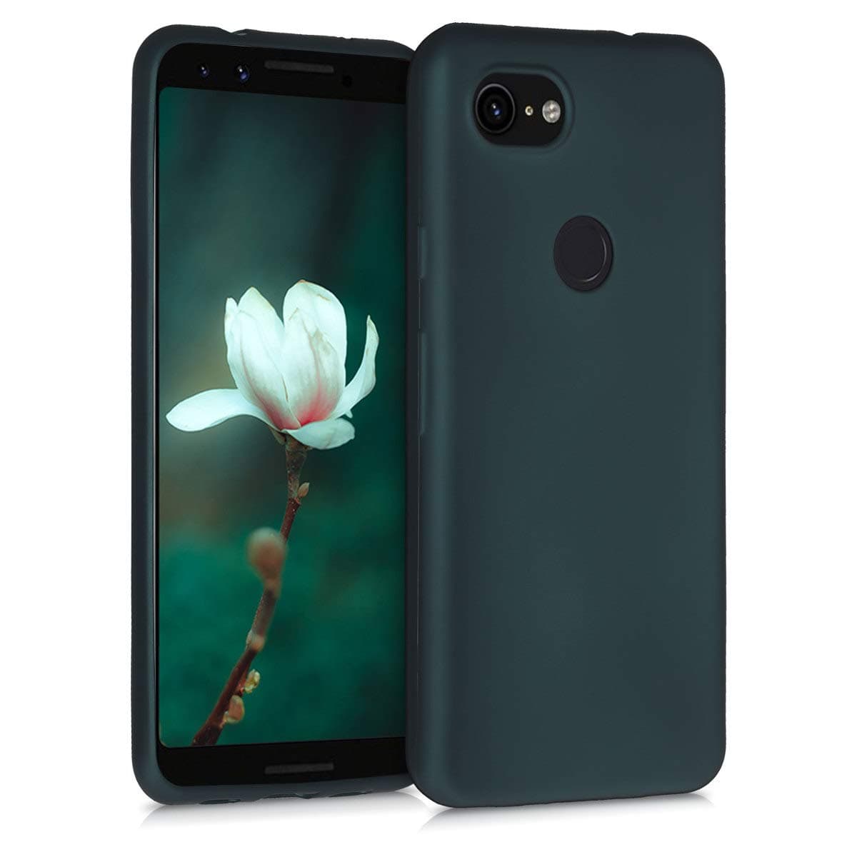 Case Compatible with Google Pixel 3a Case - Soft Slim Metallic TPU Silicone Cover - Metallic Teal