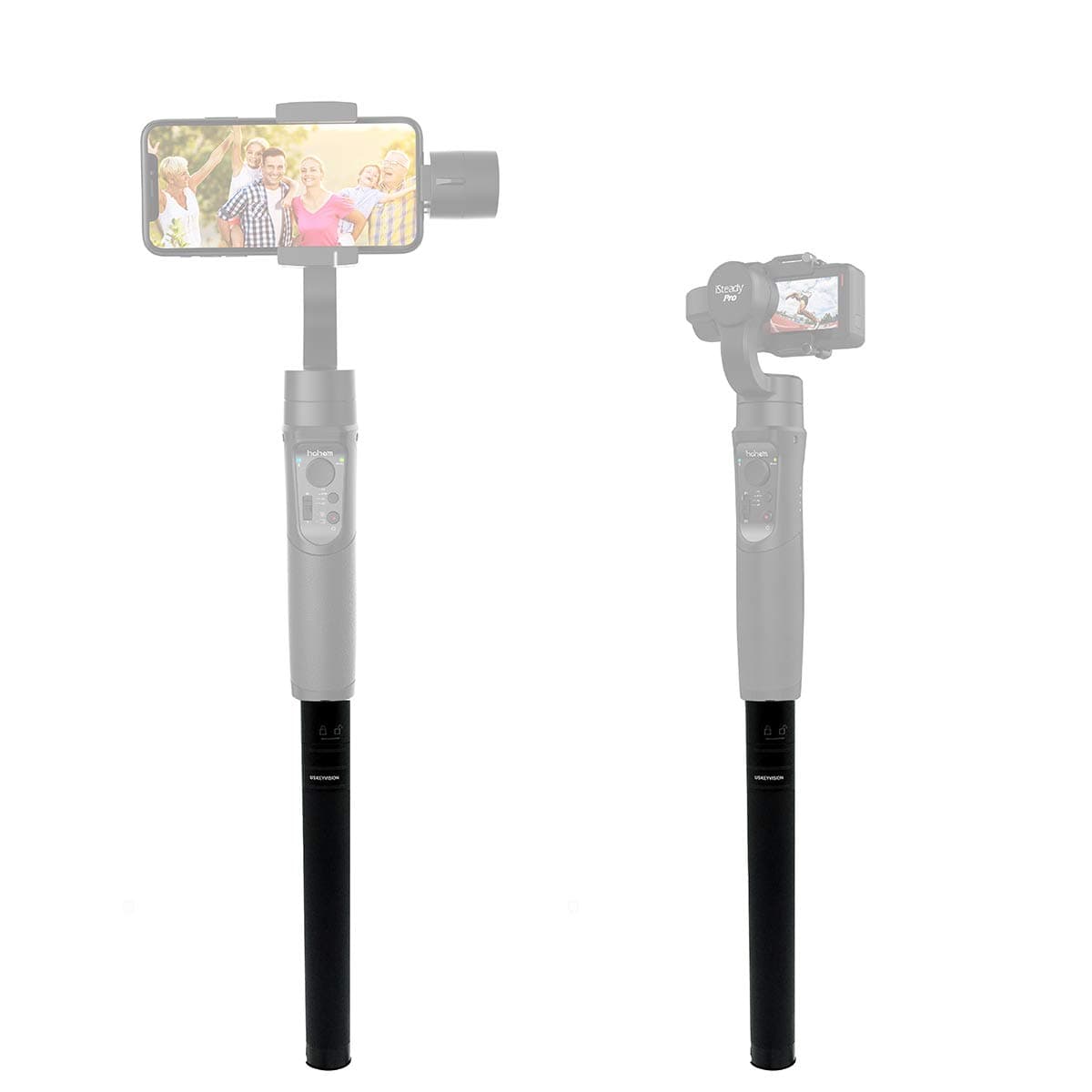 USKEYVISION Extension Pole Aluminum Extendable Camera Gimbal Monopod Portable Handheld Stick for Gimbal/GoPro/Action Camera/DSLR/Mirrorless Camera