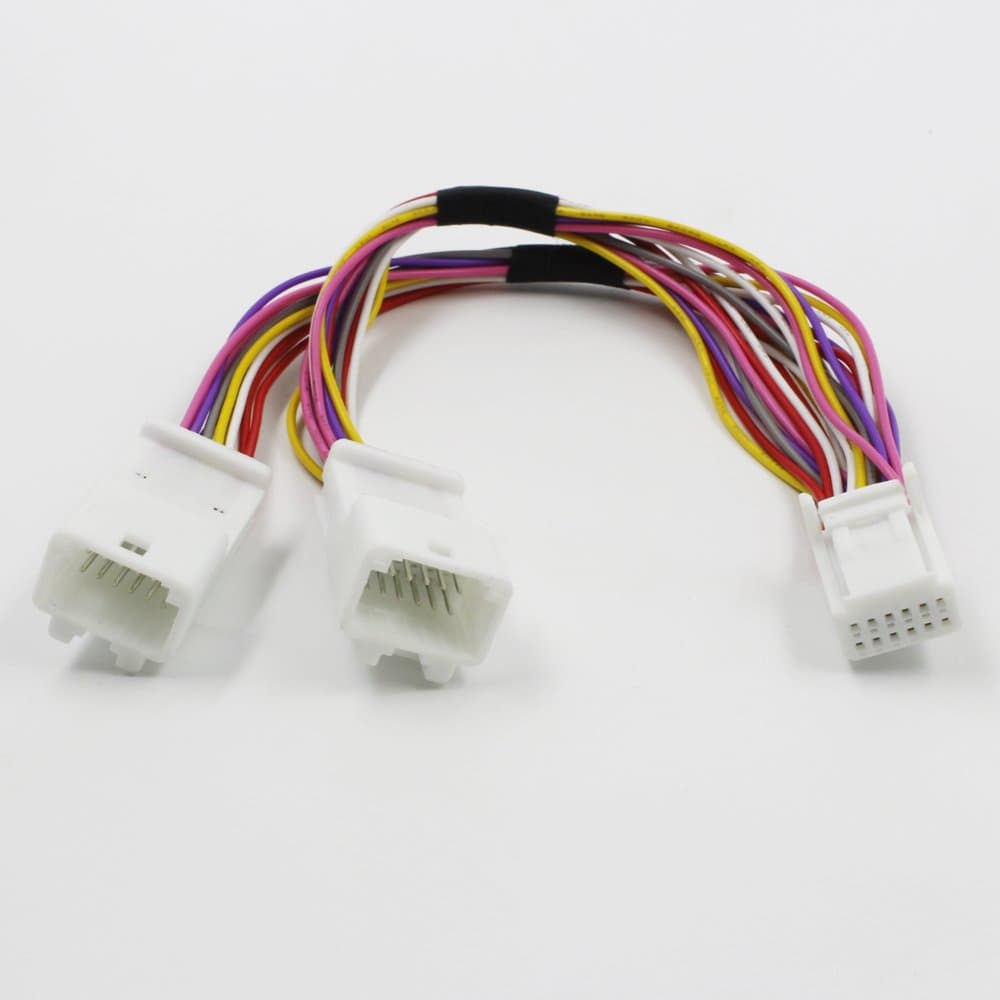 Y Adapter Cables for Toyota/Lexus 6+6Pin Navi AUX Radios (CD Changer Port of Radio be Occupied)