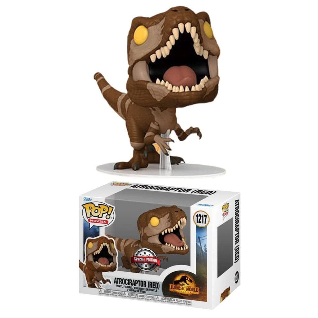 Funko Pop Movies: Jurassic World Dominion Atrociraptor RedExc 55291, Multi Color