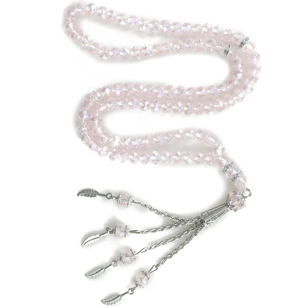 PHILSP Muslim Prayer Rosary Muslim Tasbih 99 Beads Islam Prayer Crystal Rosary Islamic Worship Ceremony Religious Eid Ramadan Present Pray Accessori 12