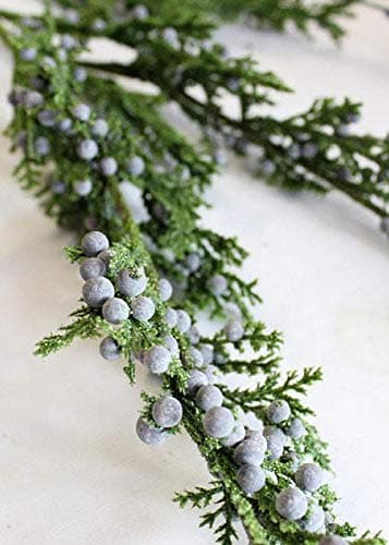Floral Home Artificial Juniper Spray in Green with Berries - 32" Tall - Set of 3