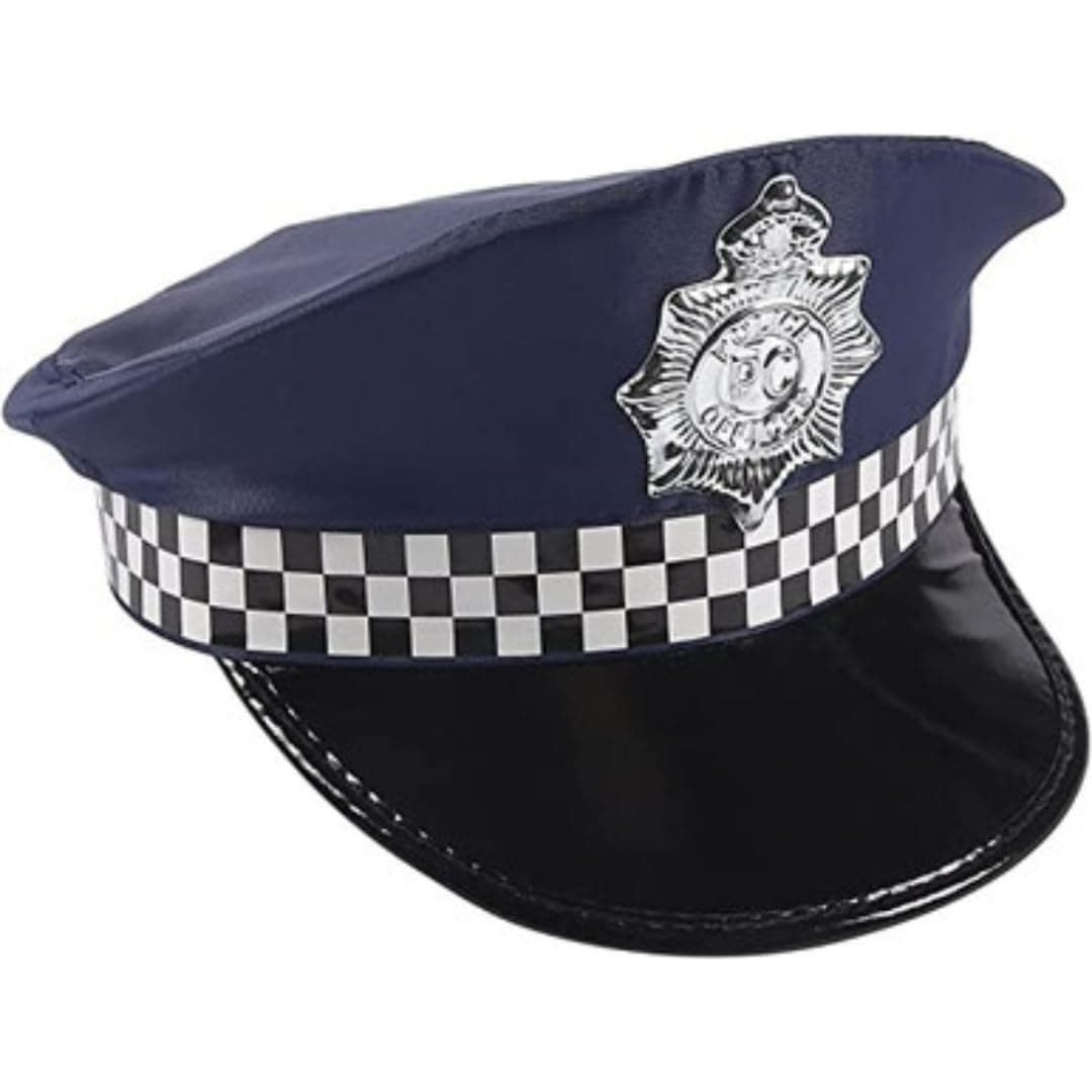 Police Cap Police Hat - Adult Fancy Dress Accessories, One Size