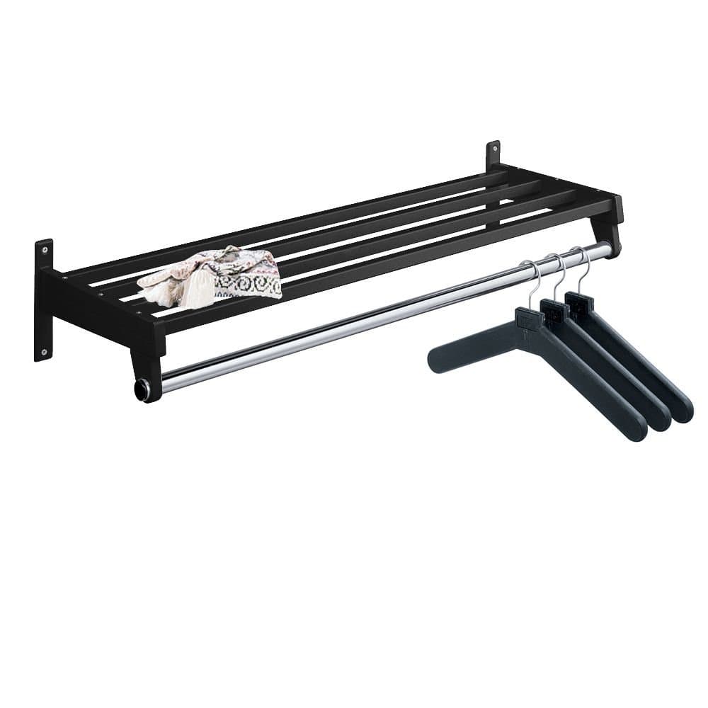 Magnuson DS Series Collection Black Wallmount Coat Rack 4' Wide