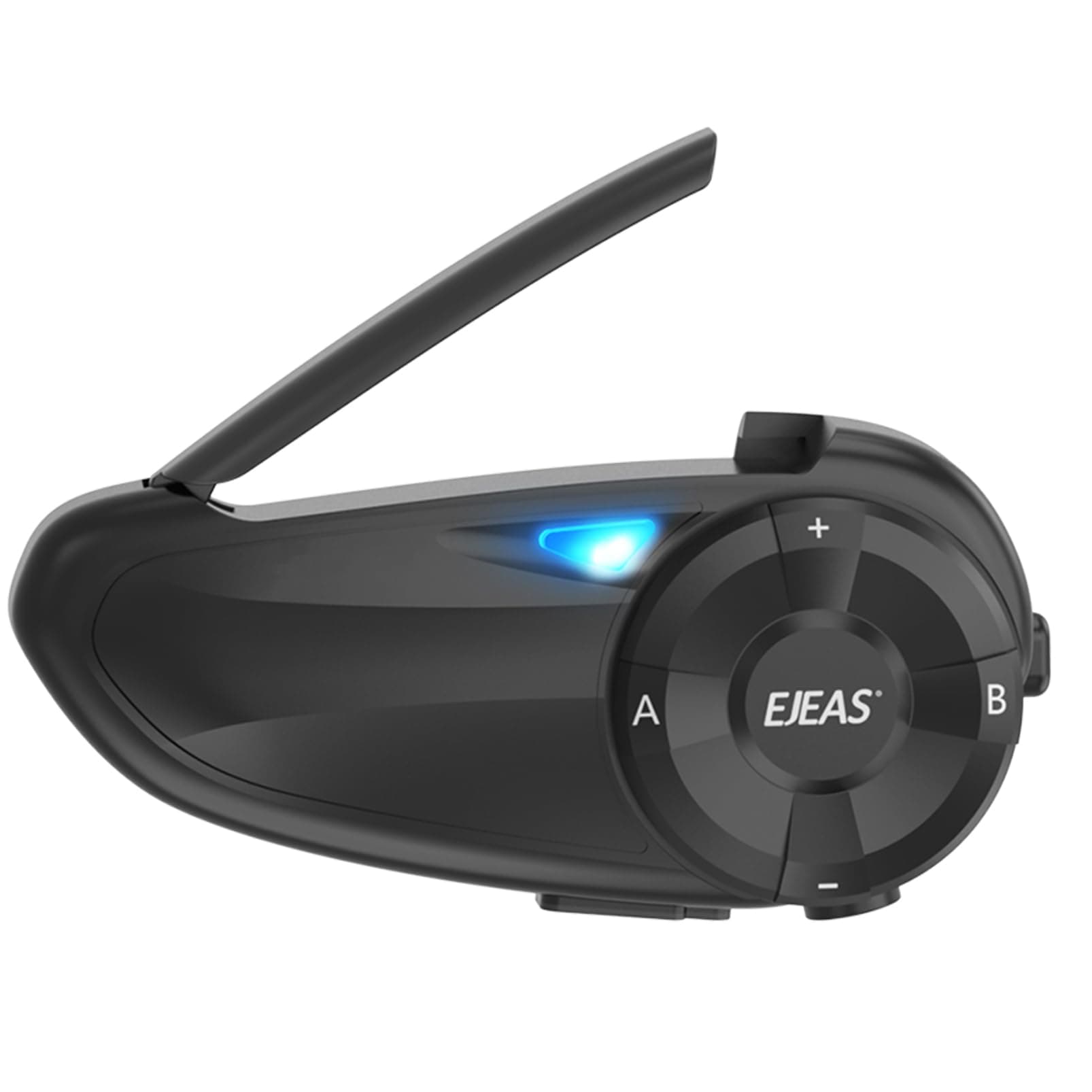 EJEASMotorcycle Bluetooth Intercom with FM Radio, Q7 5.0 Bluetooth Motorcycle Helmet Bluetooth Headset Communication with Noise Cancellation Up to 7 Riders with Noise Cancellation, FM, Waterproof
