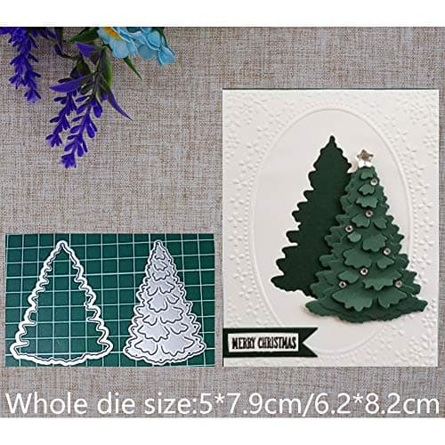 Christmas Tree Metal Cutting Die Stencil Template Christmas Birthday Wedding DIY Crafts Scrapbook Album Paper Card Handmake Embossing