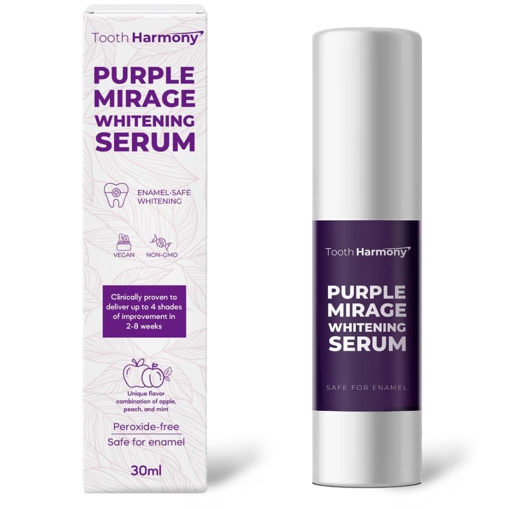 Purple Magic Whitening Serum-30ml | v34 Colour Corrector For Teeth | Purple Toothpaste For Teeth Whitening | Teeth Stain Remover | Enamel Safe & Effective Teeth Whitener Oral care |Apple Peach