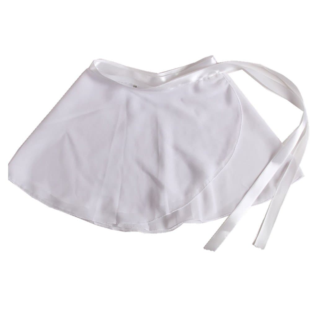 GUCABEGirls Ballerina Sheer Wrap Ballet Tutu Dress Child Dance Skate Over Scarf Dancewear with Tie Waist Chiffon Dance Skirts